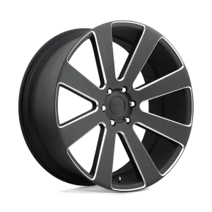 DUB – S187 8-BALL – Black – 22″x9.5″ 20mm – Summer Wheels – S187229577+20